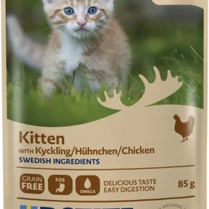 Sparpaket 24 x 85 g Bozita Häppchen in Soße Kitten mit Hühnchen Katzen Nassfutter Mega-Angebot